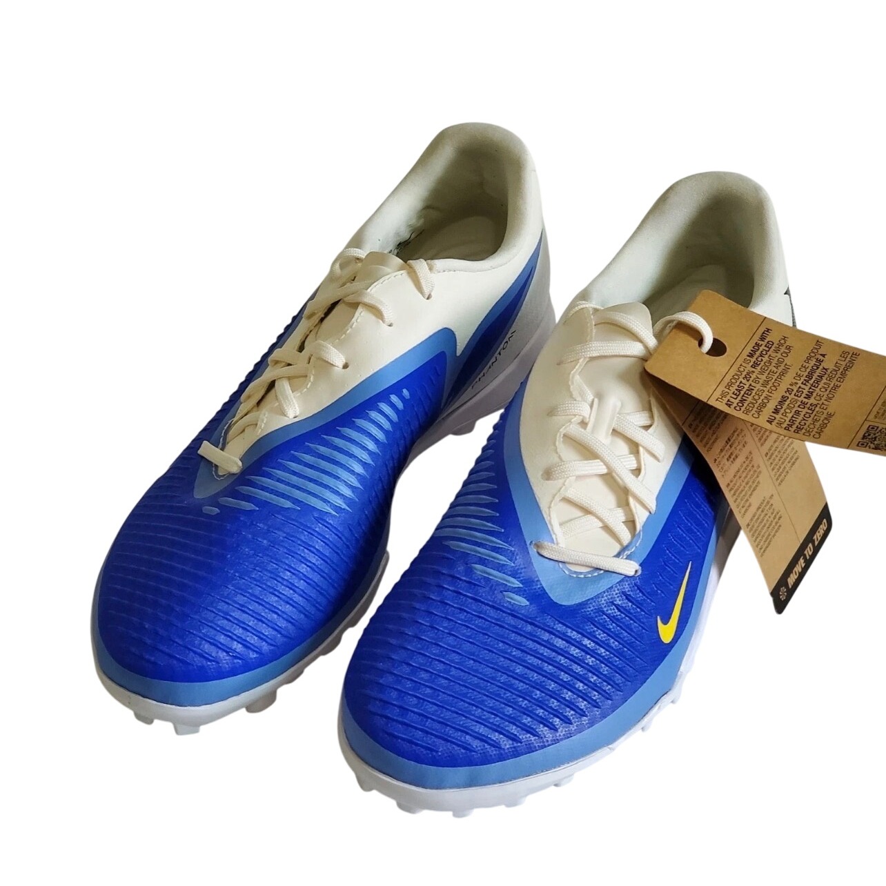 Nike Phantom Academy Tf Soccer Cleats Mens 7 Blue Excellent Nikeskin Turf Shoes